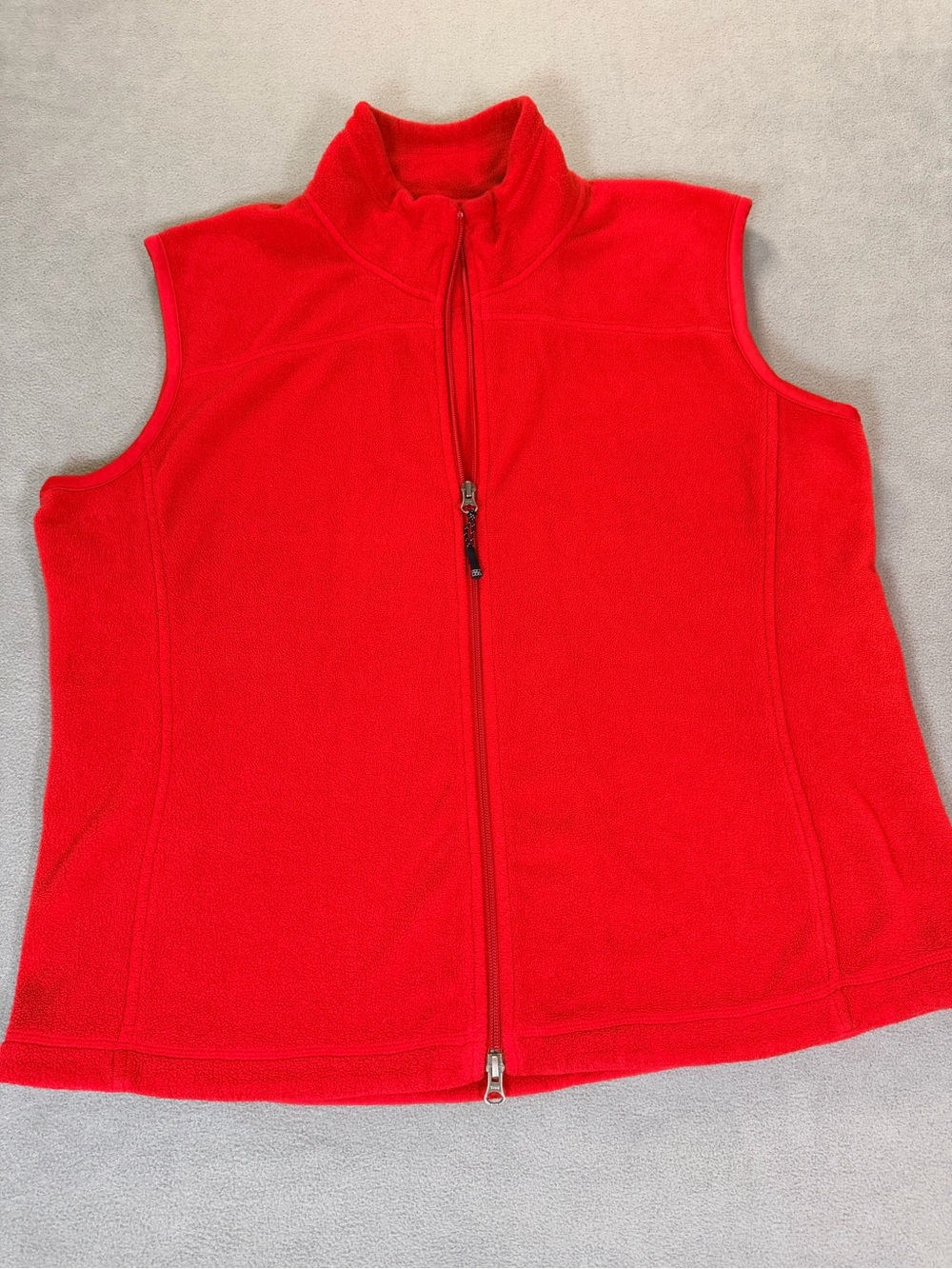 Cutter & Buck Women’s Red Fleece Two-Way Full Zip Vest- XL